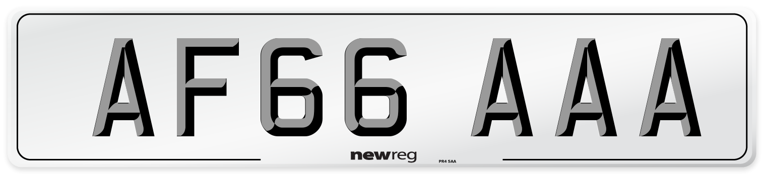 AF66 AAA Number Plate from New Reg